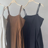 【ハモミシノオトナフク】Linen-like bustier-style salopette