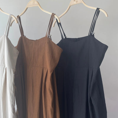 【ハモミシノオトナフク】Linen-like bustier-style salopette