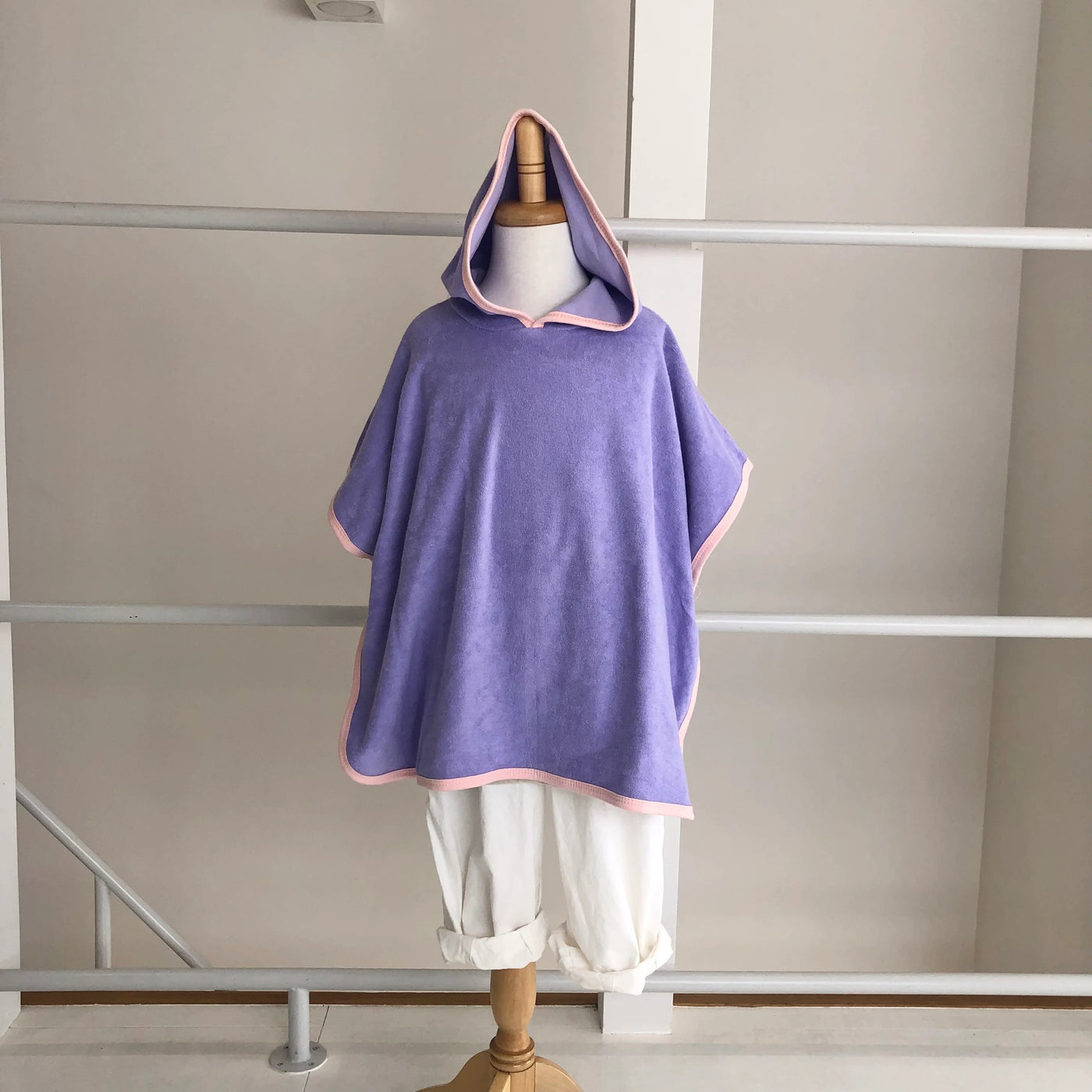 【hamomisi】hooded towel poncho(90~110)