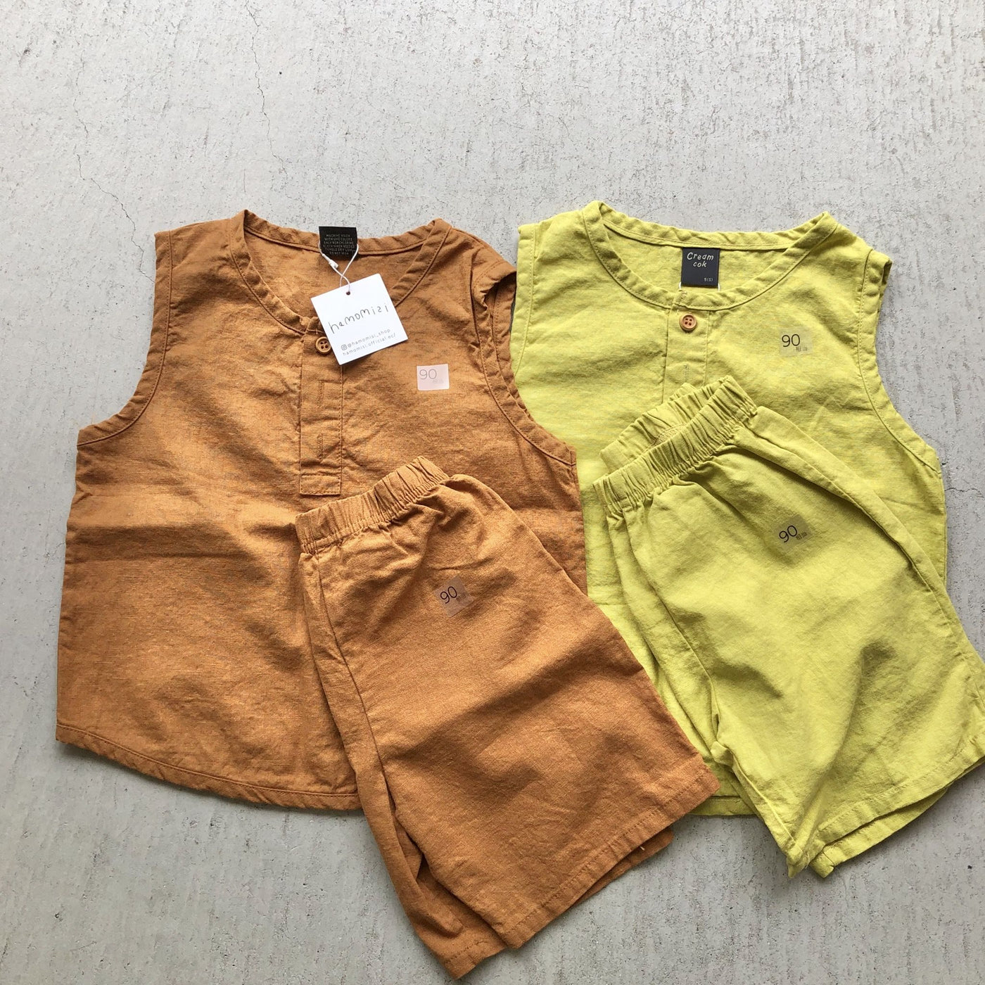 【hamomisi】Linen short pants(110~150)