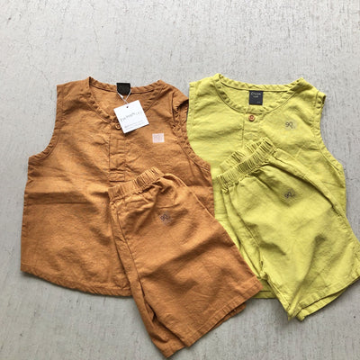 【hamomisi】Linen short pants(110~150)