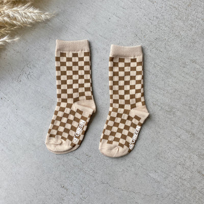 【hamomisi】checkerboard socks dig