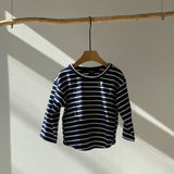 【hamomisi】Border long T- shirt (90~150)