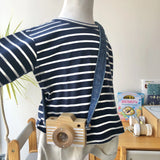 【hamomisi】Border long T- shirt (90~150)