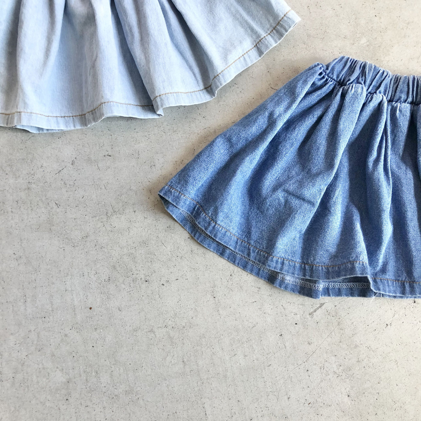 【hamomisi】Denim skirt (80~100)