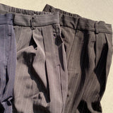 【ハモミシノオトナフク】Pinstripe tuck wide pants