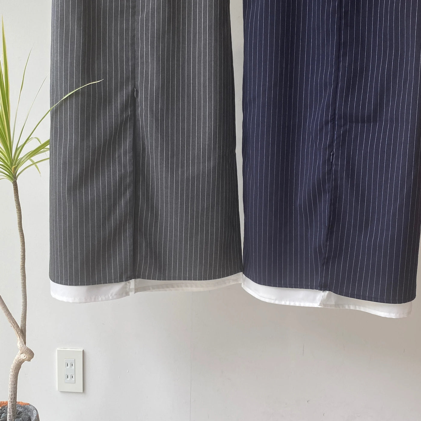 【ハモミシノオトナフク】Striped straight skirt