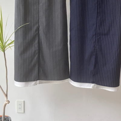 【ハモミシノオトナフク】Striped straight skirt