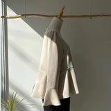 【ハモミシノオトナフク】Flare line blouse