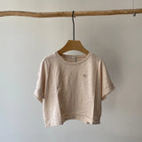 【hamomisi】Cropped length t-shirt(80~130)