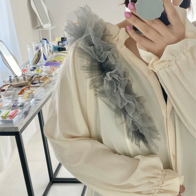 【ハモミシノオトナフク】Tulle shoulder strap