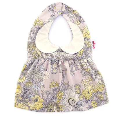 【Niva】襟付き上品花柄スタイ／Flower Pattern Bib（2色展開）