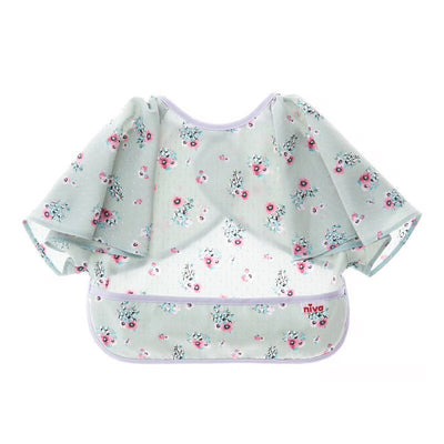 【Niva】女の子用袖付き撥水おめかし花柄お食事エプロン／Restaurant bib - Flower（2色展開）