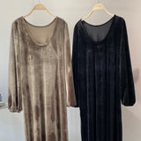 【ハモミシノオトナフク】Velour back open OP