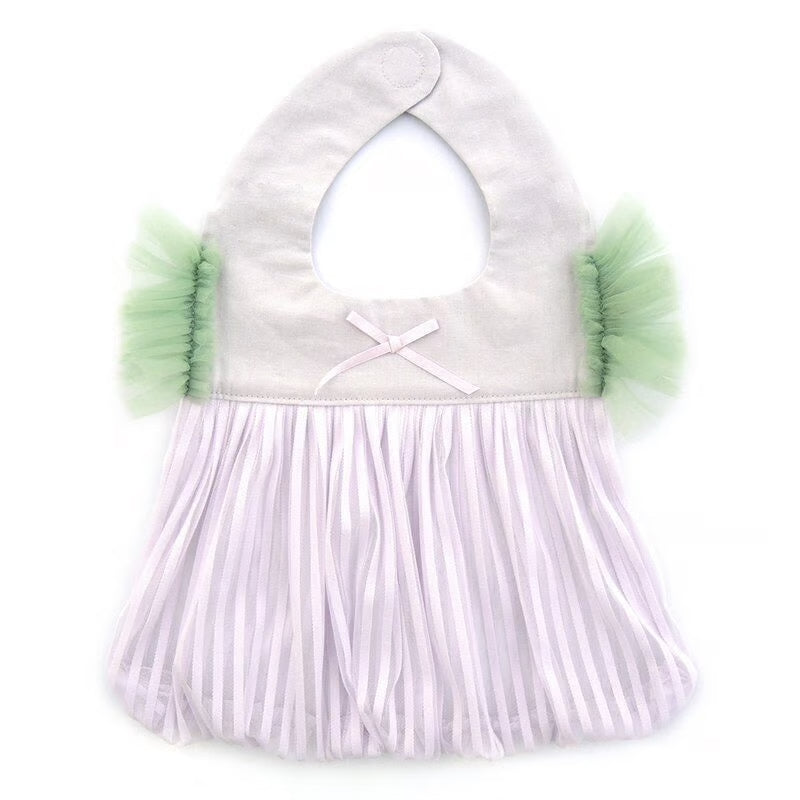 【Niva】肩チュールとストライプレースのコンビネーションスタイ