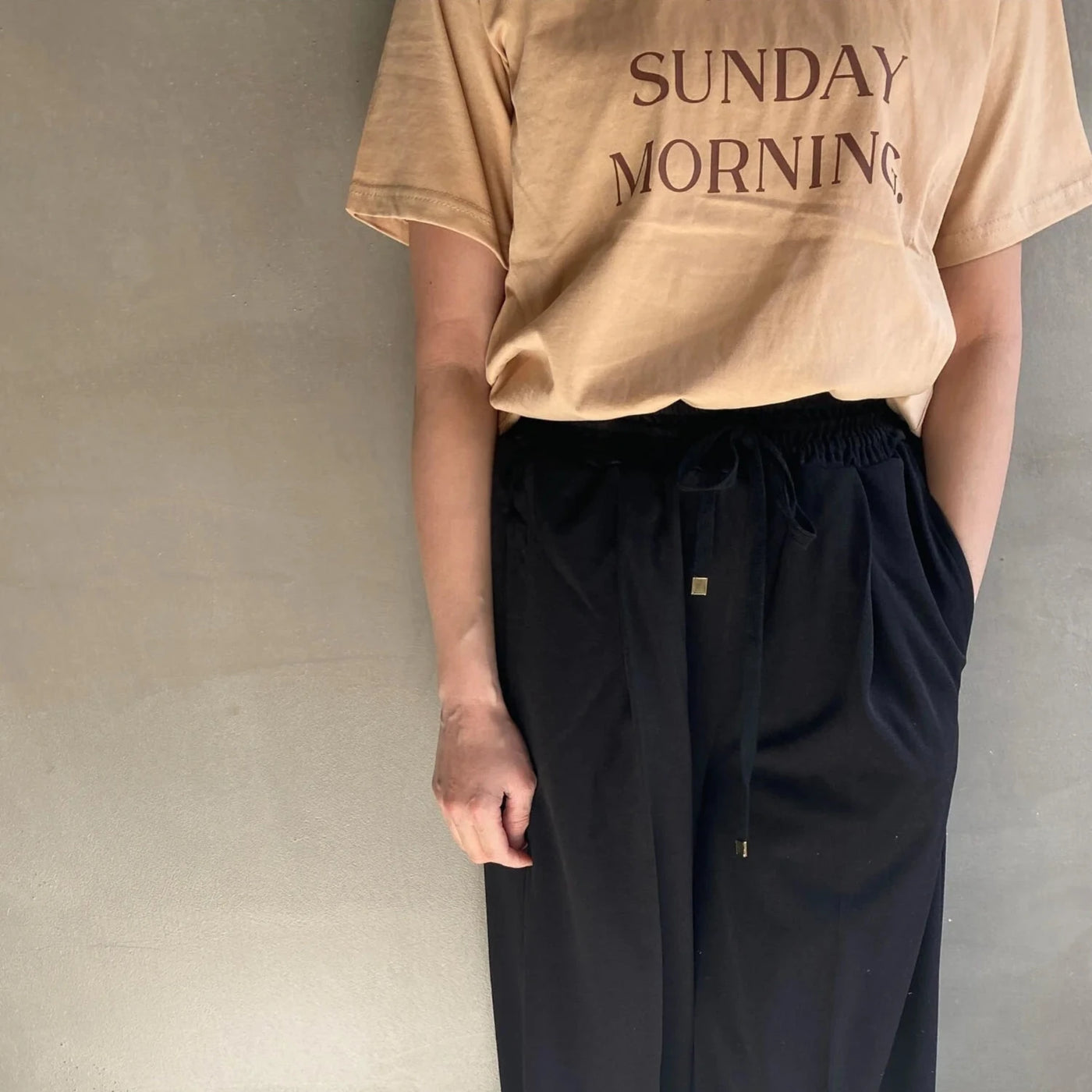 【ハモミシノオトナフク】Lettering loose fit T-shirt