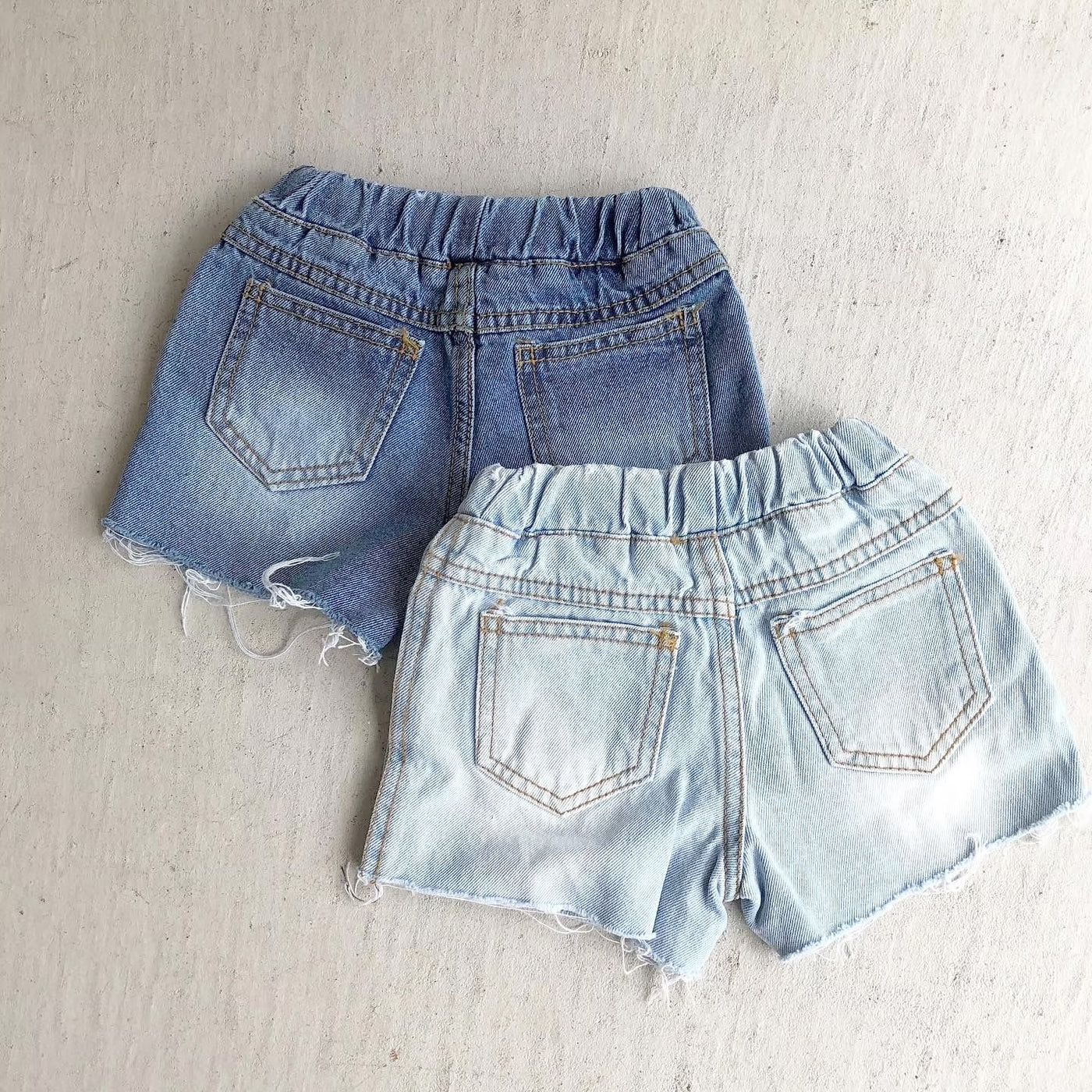 【hamomisi】Damage Denim shorts(90~120)