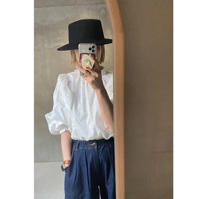 【hamomisi】Wool round hat