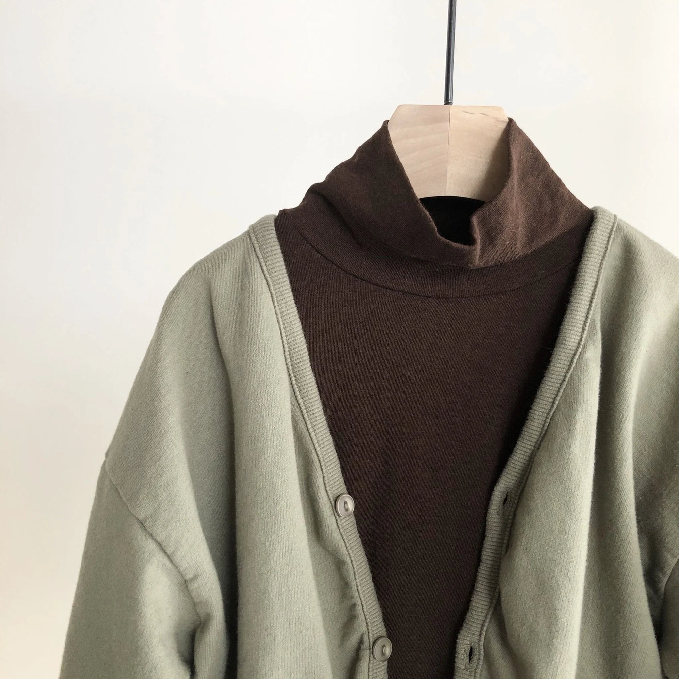 【hamomisi】Turtleneck long T-shirt (80~140)