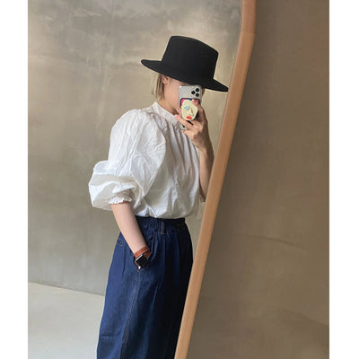 【hamomisi】Wool round hat