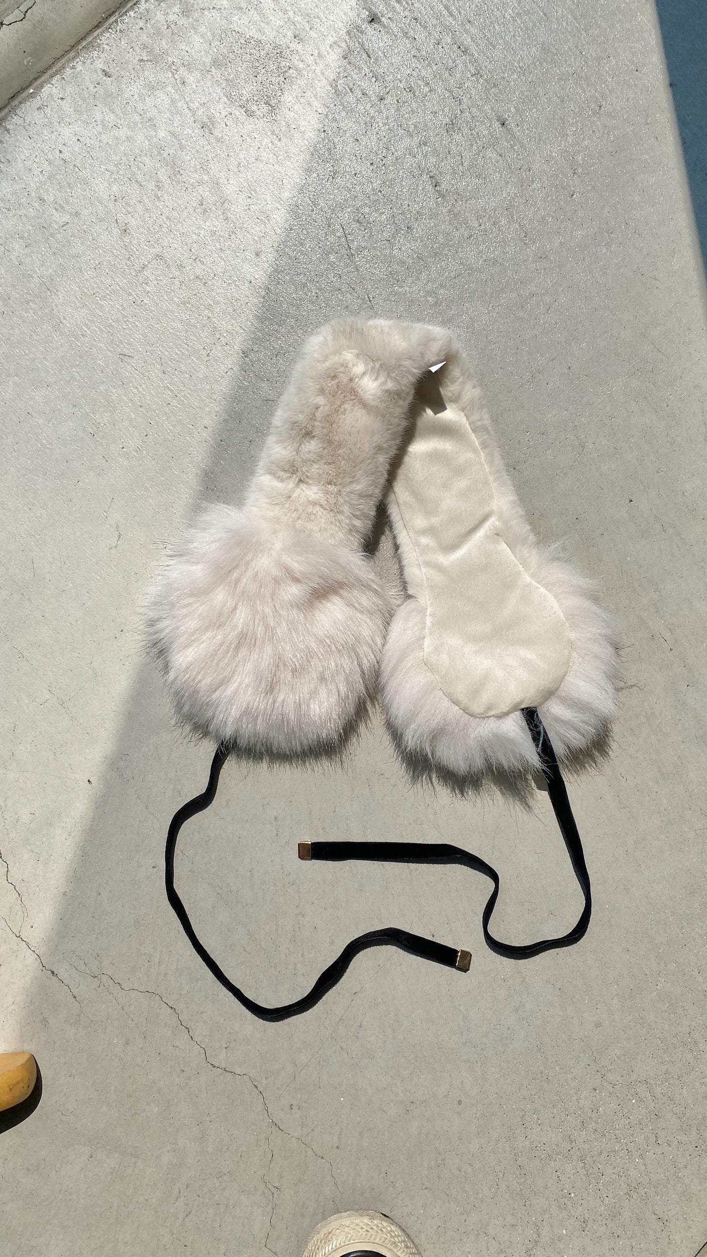 【ハモミシノオトナフク】Fur ear muffler