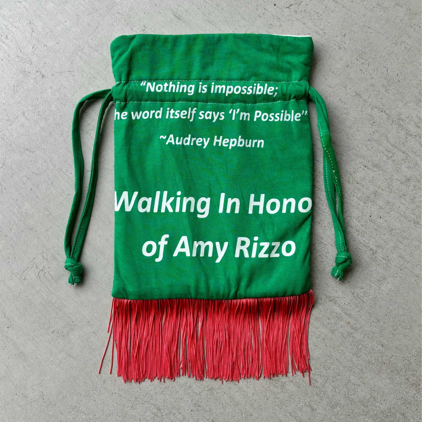 【hamomisi】Remake fringe drawstring bag