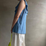 【ハモミシノオトナフク】Frill yoke north blouse