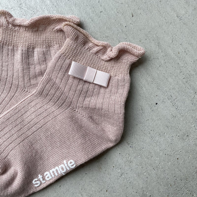 【hamomisi】Grosgrain Ribbon Shot Socks