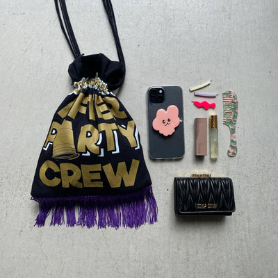 【hamomisi】Remake fringe drawstring bag