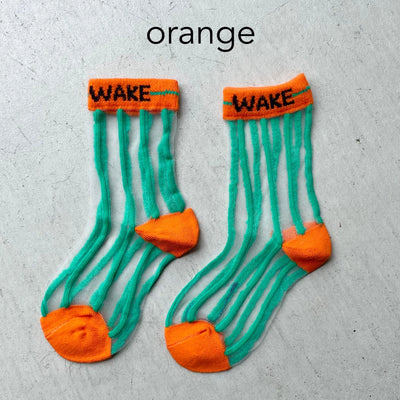 【hamomisi】sheer stripe socks