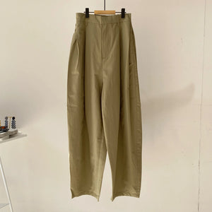 【ハモミシノオトナフク】Twill Tuck Curve Pants