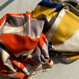 【ハモミシノオトナフク】Reversible geometric print stole