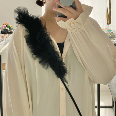 【ハモミシノオトナフク】Tulle shoulder strap