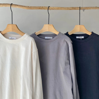 【ハモミシノオトナフク】Back cutout design long t-shirt