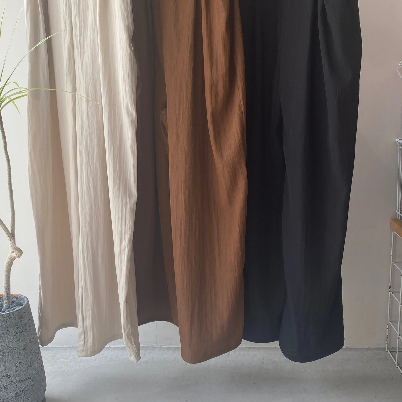 【ハモミシノオトナフク】Linen-like bustier-style salopette