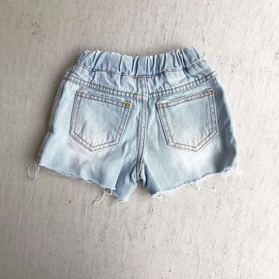 【hamomisi】Damage Denim shorts(90~120)