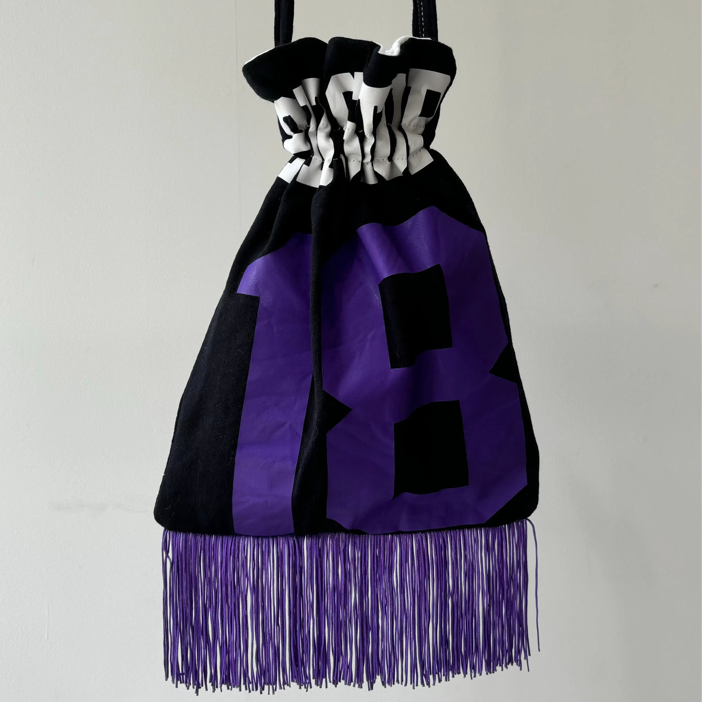 【hamomisi】Remake fringe drawstring bag