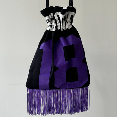 【hamomisi】Remake fringe drawstring bag