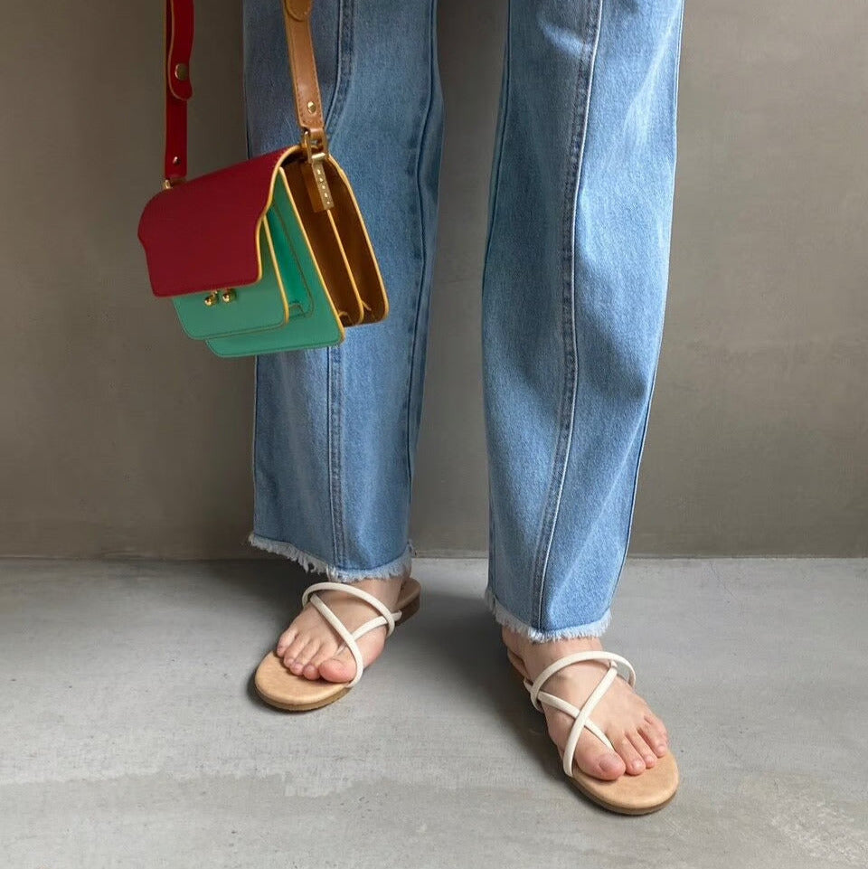 【ハモミシノオトナフク】flat sandal