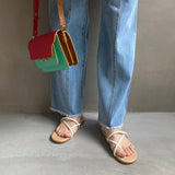 【ハモミシノオトナフク】flat sandal