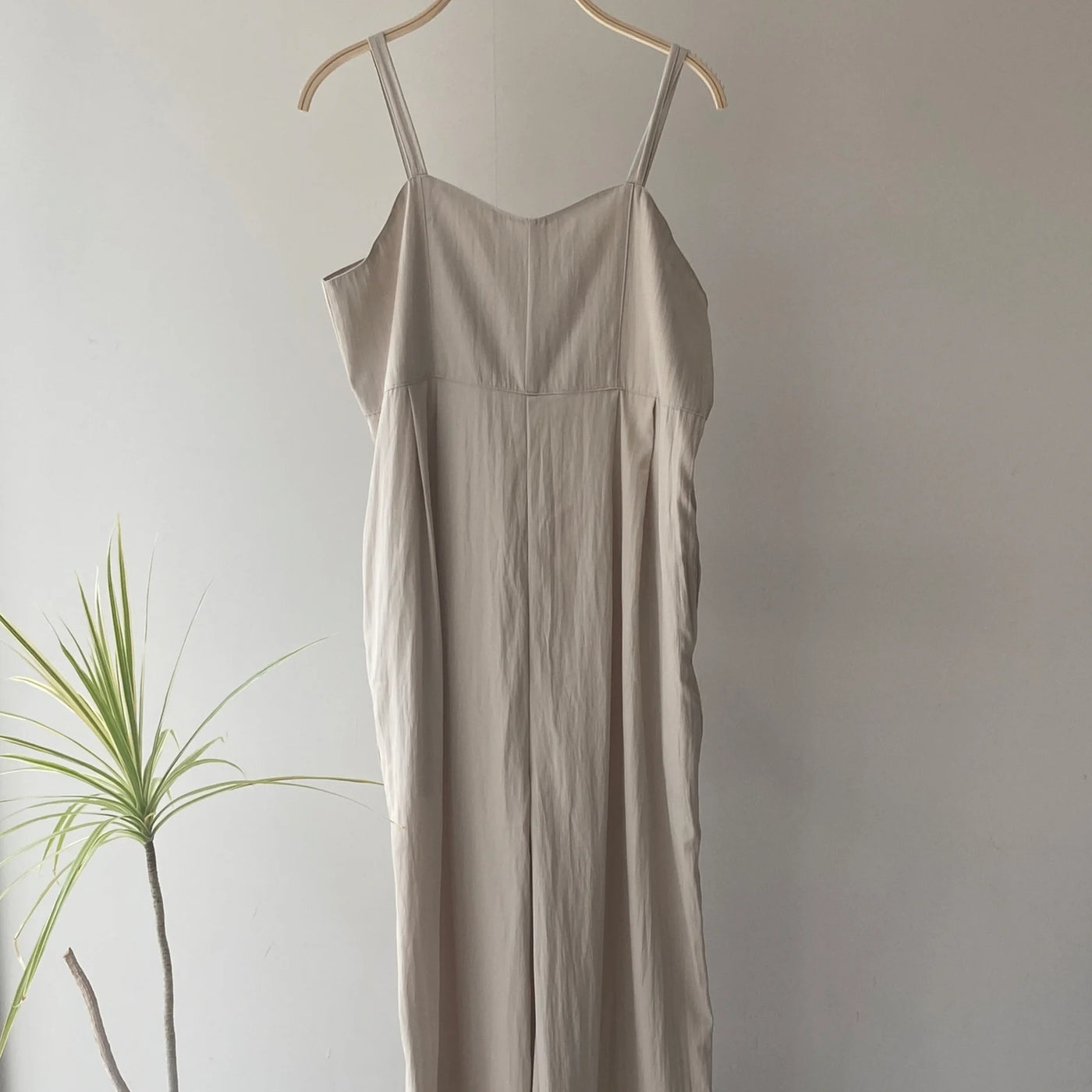 【ハモミシノオトナフク】Linen-like bustier-style salopette