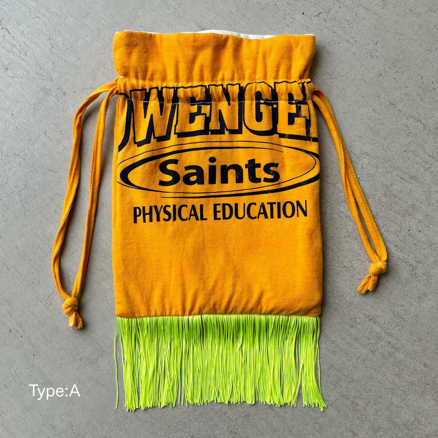 【hamomisi】Remake fringe drawstring bag