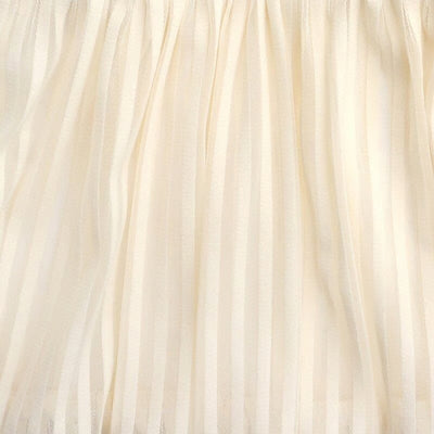 【Niva】肩チュールとストライプレースのコンビネーションスタイ