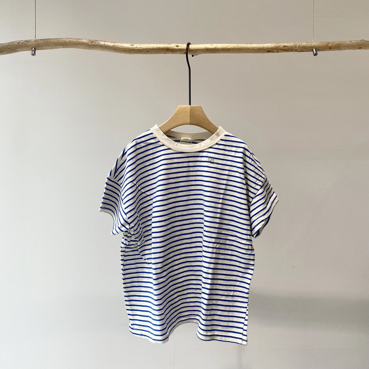【hamomisi】Roll collar border T-shirt(110.120)