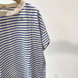 【hamomisi】Roll collar border T-shirt(110.120)