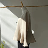 【ハモミシノオトナフク】Flare line blouse