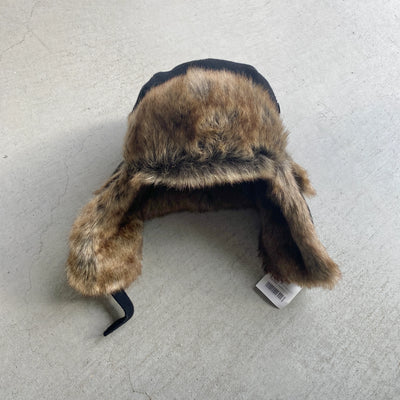 【hamomisi】Melton fur flight cap