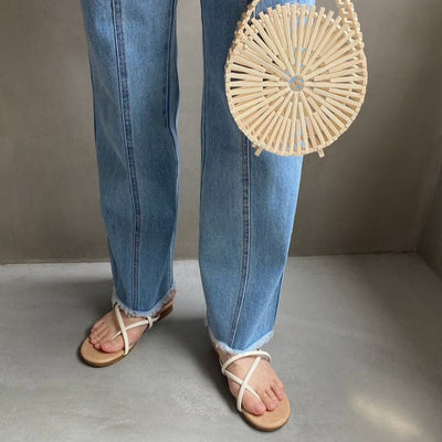 【ハモミシノオトナフク】flat sandal