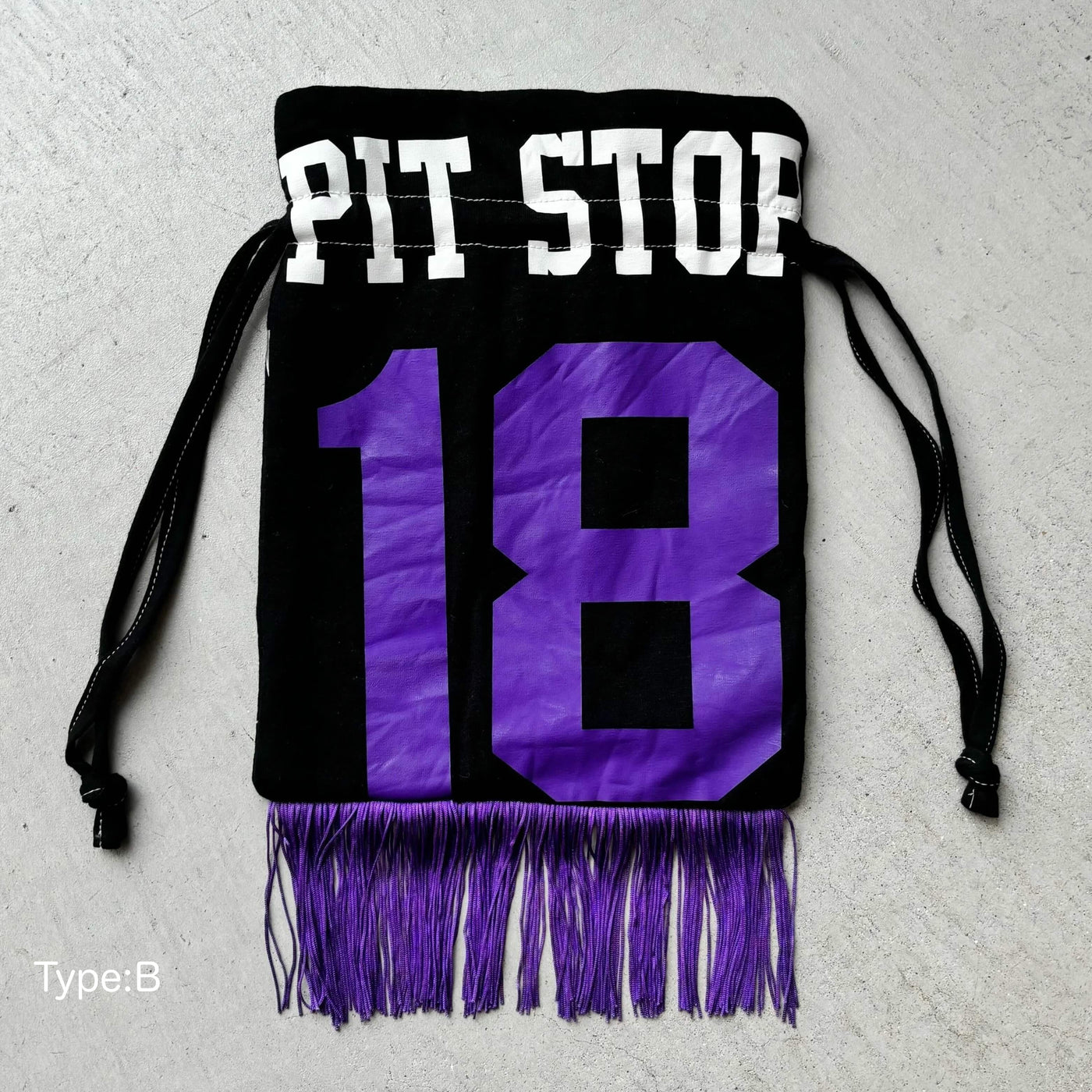 【hamomisi】Remake fringe drawstring bag