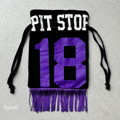 【hamomisi】Remake fringe drawstring bag